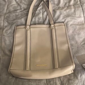 Steve Madden Cream Structured Tote Bag
